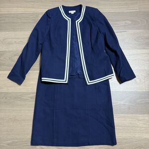 Appleseeds Dress Suit Women 6 Blue Dress Jacket Career Business Office Vintage